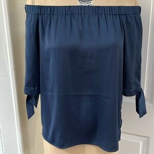 Off Shoulder Satin Blouse